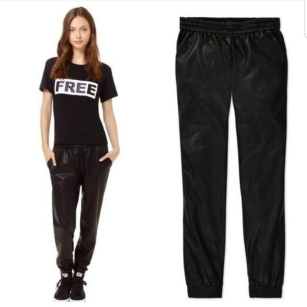 Aritzia Wilfred Schiffer Faux Leather Jogger Pant